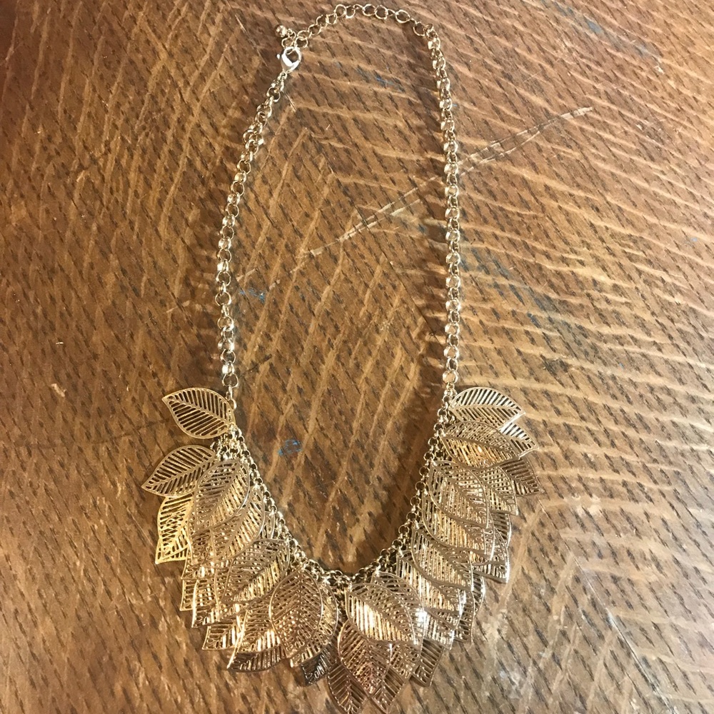 Gold Feather Necklace